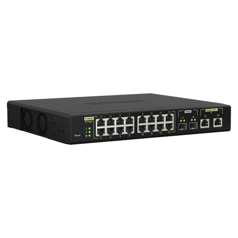 QNAP QSW-M2116P-2T2S switch Gestionado L2 2.5G Ethernet Energía sobre Ethernet (PoE) Negro - Imagen 4