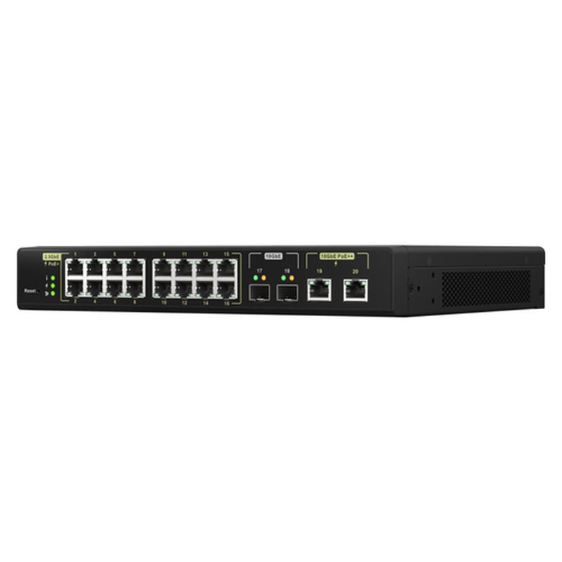 QNAP QSW-M2116P-2T2S switch Gestionado L2 2.5G Ethernet Energía sobre Ethernet (PoE) Negro - Imagen 3