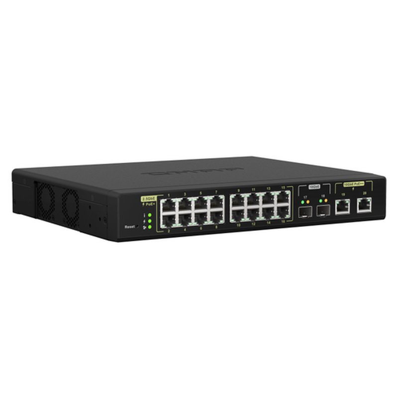 QNAP QSW-M2116P-2T2S switch Gestionado L2 2.5G Ethernet Energía sobre Ethernet (PoE) Negro - Imagen 4