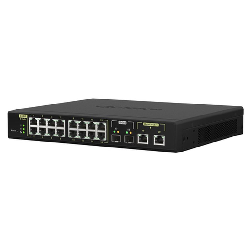 QNAP QSW-M2116P-2T2S switch Gestionado L2 2.5G Ethernet Energía sobre Ethernet (PoE) Negro - Imagen 5