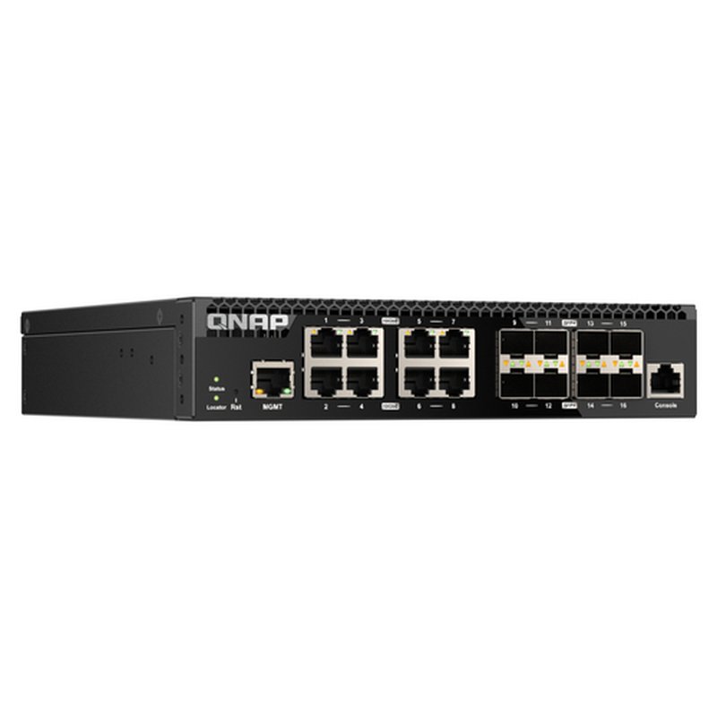 QNAP QSW-M3216R-8S8T switch Gestionado L2/L3 10G Ethernet (100/1000/10000) 1U Negro - Imagen 3