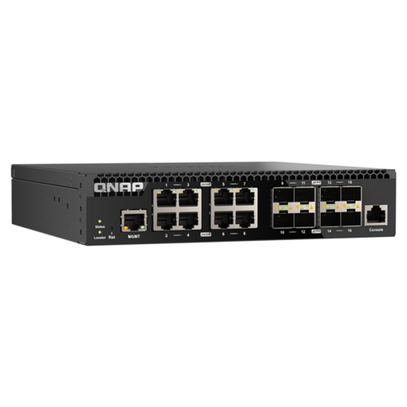 QNAP QSW-M3216R-8S8T switch Gestionado L2/L3 10G Ethernet (100/1000/10000) 1U Negro - Imagen 5