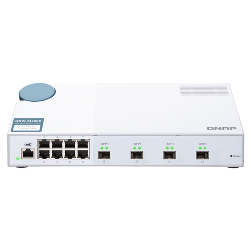 QNAP QSW-M408S switch Gestionado L2 Gigabit Ethernet (10/100/1000) Blanco QNAP QSW-M408S switch Gestionado L2 Gigabit Ethernet (10/100/1000) Blanco - Imagen 2