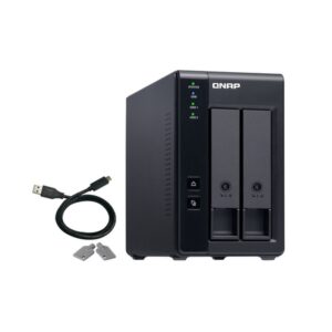 QNAP TR-002 caja para disco duro externo Carcasa de disco duro/SSD Negro 2.5/3.5"
