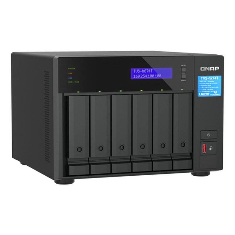 QNAP TVS-H674T-I5-32G servidor de almacenamiento NAS Torre Ethernet Negro i5-12400 - Imagen 4