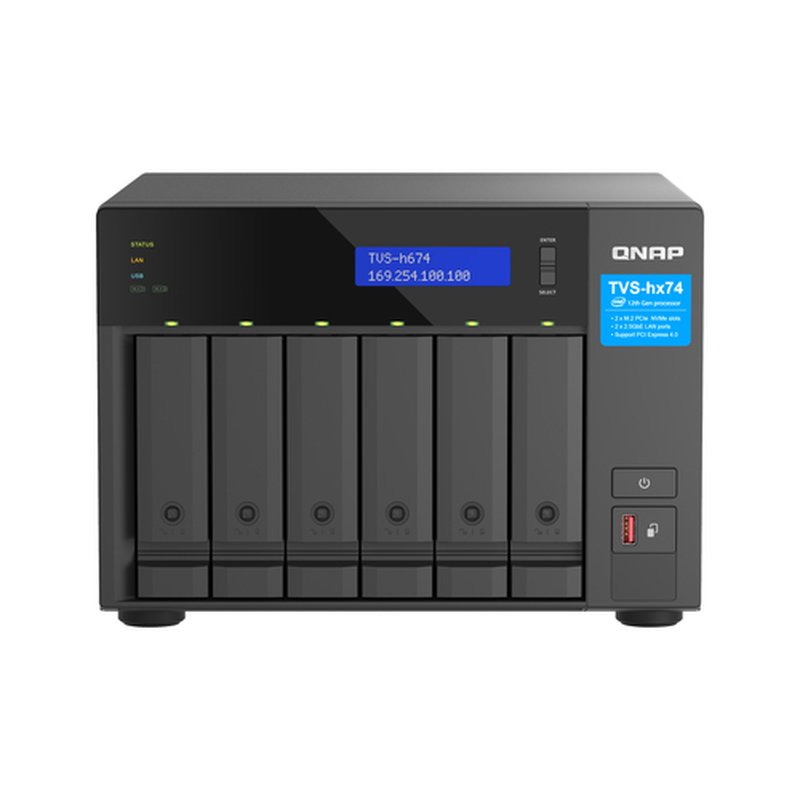 QNAP TVS-h674 NAS Torre Ethernet Negro i3-12100 QNAP TVS-h674 NAS Torre Ethernet Negro i3-12100