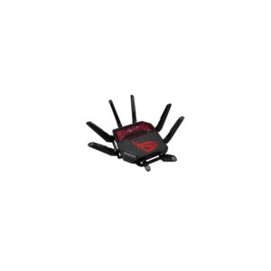 ASUS ROG Rapture GT-BE19000 router inalámbrico Multi-Gigabit Ethernet Tribanda (2.4 GHz / 5 GHz / 6 GHz) Negro, Rojo