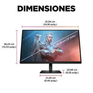 Reacondicionado | HP OMEN by HP 27 pantalla para PC 68,6 cm (27") 1920 x 1080 Pixeles Full HD Negro