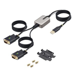 StarTech.com 2P6FFC-USB-SERIAL cambiador de género para cable USB-A 2 x DB-9 RS-232 Negro, Gris StarTech.com 2P6FFC-USB-SERIAL cambiador de género para cable USB-A 2 x DB-9 RS-232 Negro, Gris