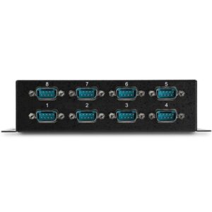 StarTech.com Adaptador Hub Concentrador USB a 8 Puertos Serie RS232 Industrial Montaje en Pared Riel DIN