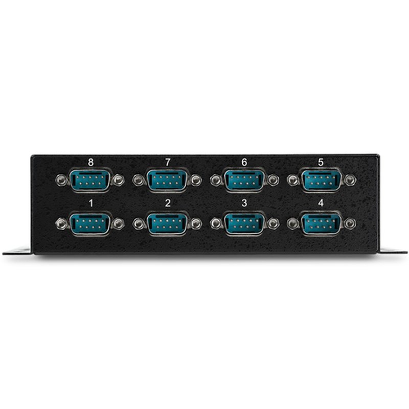 StarTech.com Adaptador Hub Concentrador USB a 8 Puertos Serie RS232 Industrial Montaje en Pared Riel DIN - Imagen 3