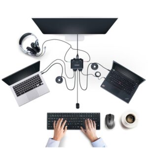 StarTech.com C2-D46-UC2-CBL-KVM interruptor KVM Negro StarTech.com C2-D46-UC2-CBL-KVM interruptor KVM Negro