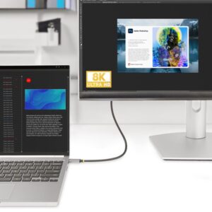 StarTech.com Cable Adaptador de 2m USB-C a HDMI - 8K 60Hz - 4K 144Hz - HDR10 - Cable Conversor de Vídeo USB tipo C a HDMI 2.1 - Modo Alt DP - Compatible con USB4/Thunderbolt 3/4