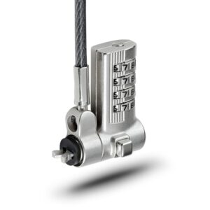 StarTech.com Cable de 2m Universal de Seguridad para Portátiles - Cable con Candado para Portátiles Compatible con Noble Wedge/Nano/K-Slot - Cerradura de Combinación - Anticorte - Antirrobo