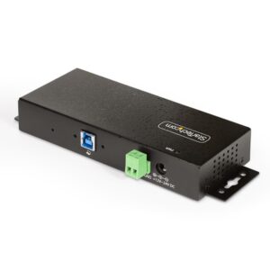 StarTech.com Hub USB Industrial de 7 Puertos Gestionado - Servicio Pesado - Caja de Metal - Protección ESD y Sobretensión - Montaje DIN, Pared, Escritorio - USB 3.2 Gen 1 5Gbps