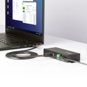 StarTech.com Hub USB Industrial de 7 Puertos Gestionado - Servicio Pesado - Caja de Metal - Protección ESD y Sobretensión - Montaje DIN, Pared, Escritorio - USB 3.2 Gen 1 5Gbps