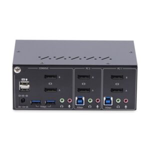 StarTech.com P2DD46A2-KVM-SWITCH interruptor KVM Negro