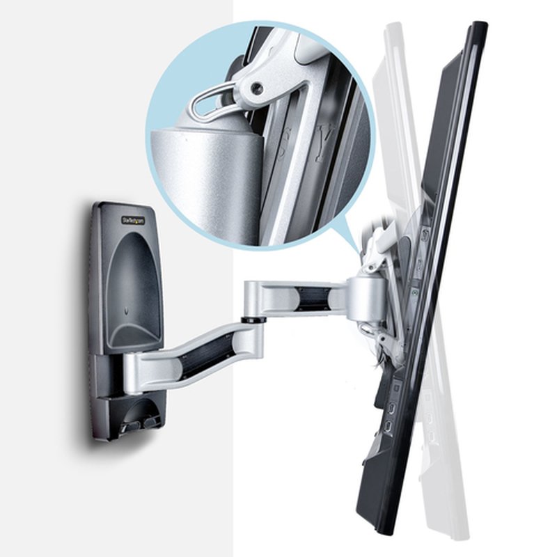 StarTech.com Soporte de Montaje Articulado de Pared para Televisores - Soporte VESA de Pared - Soporta TV Plano o Curvos de 65" o 45kg - Perfil Bajo Retraible - de Esquina StarTech.com Soporte de Montaje Articulado de Pared para Televisores - Soporte VESA de Pared - Soporta TV Plano o Curvos de 65" o 45kg - Perfil Bajo Retraible - de Esquina - Imagen 7
