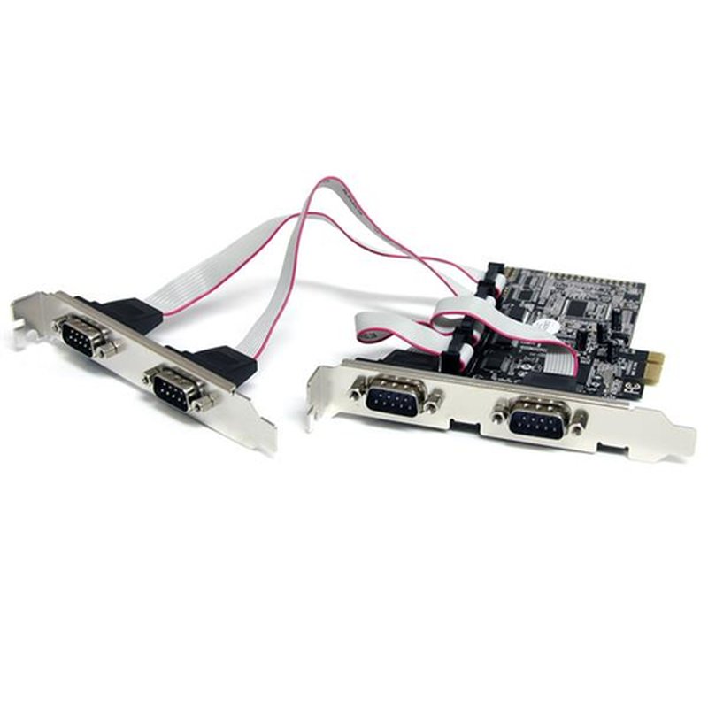 StarTech.com Tarjeta Adaptadora PCI Express PCIe de 4 Puertos Serie RS232 UART 16550 Serial DB9 StarTech.com Tarjeta Adaptadora PCI Express PCIe de 4 Puertos Serie RS232 UART 16550 Serial DB9