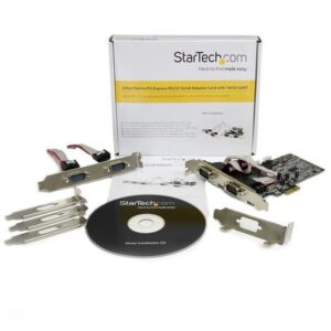 StarTech.com Tarjeta Adaptadora PCI Express PCIe de 4 Puertos Serie RS232 UART 16550 Serial DB9 StarTech.com Tarjeta Adaptadora PCI Express PCIe de 4 Puertos Serie RS232 UART 16550 Serial DB9