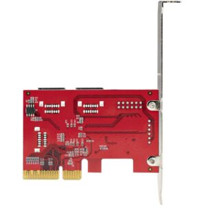 StarTech.com Tarjeta PCIe SATA - Tarjeta Controladora PCI Express de 6 Puertos SATA - 6Gbps - con Bracket de Perfil Bajo - con Conectores SATA Apilados - ASM1166 sin RAID