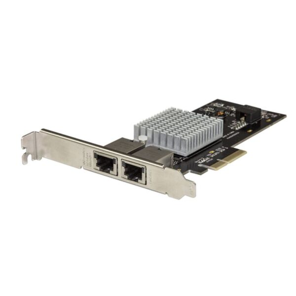 StarTech.com Tarjeta PCIe de Red con 2 Puertos 10G - NIC PCI Express 10GBASE-T & NBASE-T con Chipset Intel-X550AT 10/5/2,5/1GbE - Adaptador de Red Ethernet LAN Multi Gigabit