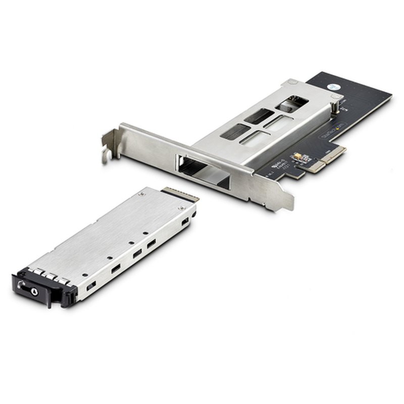 StarTech.com Tarjeta PCIe x4 a SSD NVMe M.2 - Rack Móvil Backplane con Bandeja Removible Hot Swap Intercambiable en Caliente - Bahía de Unidad PCIe 4.0/3.0 - con Llave - Imagen 2
