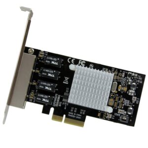 StarTech.com Tarjeta de Red PCI Express Ethernet Gigabit con 4 Puertos RJ45 Chipset Intel i350