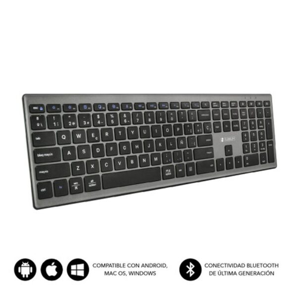 TECLADO SUBBLIM BLUETOOTH PURE EXTENDED GREY