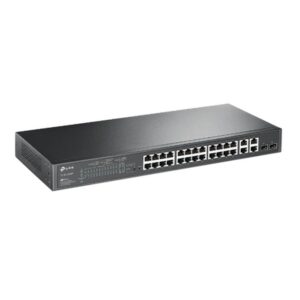 TP-Link T1500-28PCT Gestionado L2 Fast Ethernet (10/100) Energía sobre Ethernet (PoE) 1U Negro