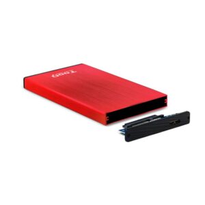 TooQ TQE-2527R caja para disco duro externo Caja de disco duro (HDD) Negro, Rojo 2.5"