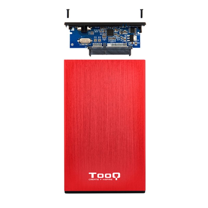 TooQ TQE-2527R caja para disco duro externo Caja de disco duro (HDD) Negro, Rojo 2.5" - Imagen 5