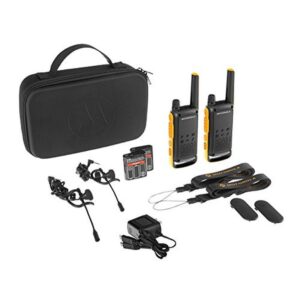 Motorola T82 Extreme Twin Pack two-way radios 16 canales Negro, Naranja