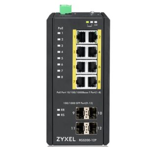 Zyxel RGS200-12P Gestionado L2 Gigabit Ethernet (10/100/1000) Energía sobre Ethernet (PoE) Negro Zyxel RGS200-12P Gestionado L2 Gigabit Ethernet (10/100/1000) Energía sobre Ethernet (PoE) Negro