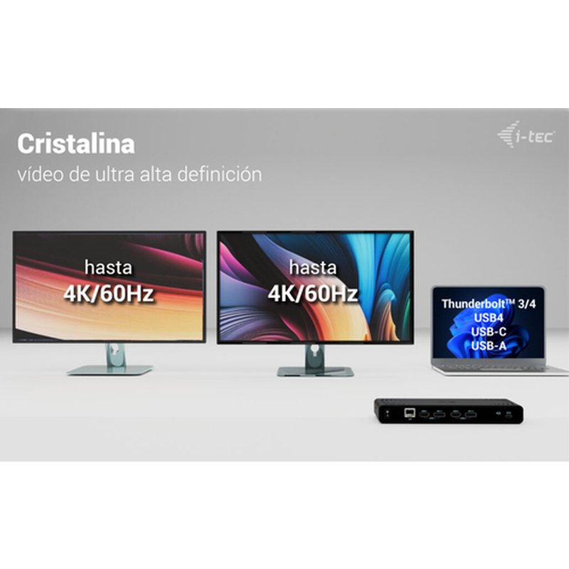i-tec Universal Dual 4K Display Docking Station + Power Delivery 85W i-tec Universal Dual 4K Display Docking Station + Power Delivery 85W - Imagen 5