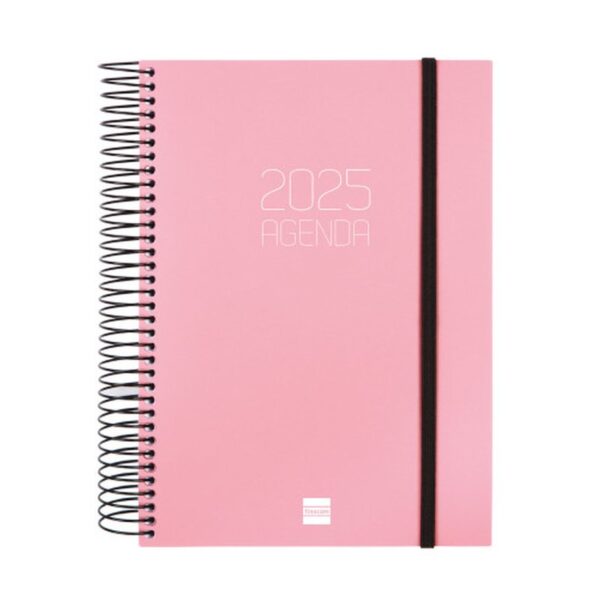 AGENDA 2025 BASIC OPAQUE E10 155X212MM DIA PAGINA ROSA FINOCAM 742914525