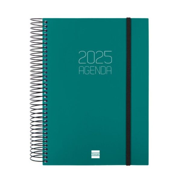 AGENDA 2025 BASIC OPAQUE E10 155X212MM DIA PAGINA VERDE FINOCAM 742912025