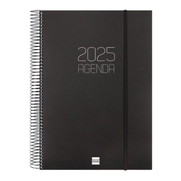 AGENDA 2025 BASIC OPAQUE E40 210X297MM DIA PAGINA NEGRO FINOCAM 742926025