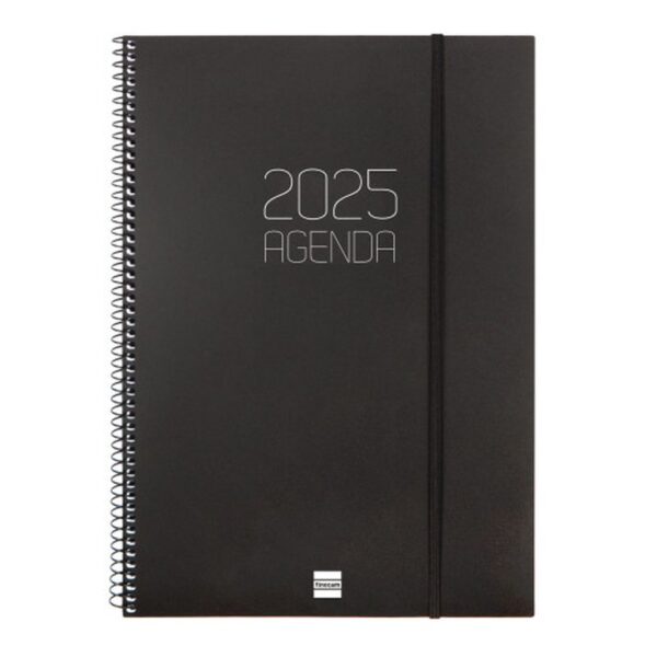 AGENDA 2025 BASIC OPAQUE E40 210X297MM SEMANA VISTA HORIZONTAL NEGRO FINOCAM 742786025