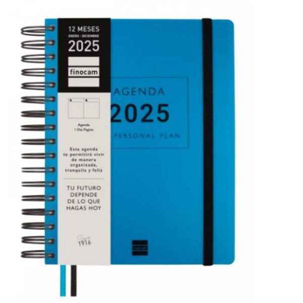 AGENDA 2025 TEMPUS 1/4 155X217MM DIA PAGINA AZUL FINOCAM 626301025