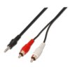 AISENS A128-0148 cable de audio 3 m 3,5mm 2 x RCA Negro AISENS A128-0148 cable de audio 3 m 3,5mm 2 x RCA Negro