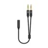 AISENS Cable Adaptador Audio Jack 3.5 4pines/H-2xjack 3.5 3pines/M, Negro, 25cm AISENS Cable Adaptador Audio Jack 3.5 4pines/H-2xjack 3.5 3pines/M, Negro, 25cm