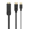 AISENS Cable Conversor Activo HDMI 2.0 + USB Alim. a DISPLAYPORT V1.2, HDMI/M-USB/M-DP/M, Negro, 1.8M