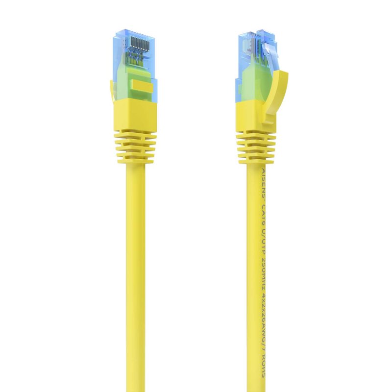 AISENS Cable De Red Latiguillo RJ45 Cat.6 UTP AWG26 CCA, Amarillo, 1.5 m AISENS Cable De Red Latiguillo RJ45 Cat.6 UTP AWG26 CCA, Amarillo, 1.5 m