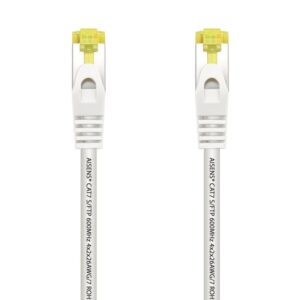 AISENS Cable De Red Latiguillo RJ45 LSZH Cat.7 600 MHz S/FTP PIMF AWG26, Blanco, 0.5 m