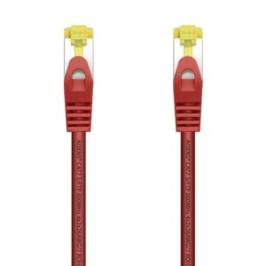 AISENS Cable De Red Latiguillo RJ45 LSZH Cat.7 600 MHz S/FTP PIMF AWG26, Rojo, 0.5 m
