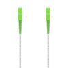 AISENS Cable Fibra Óptica Latiguillo G657A2 3.0 9/125 SMF Simplex CPR DCA LSZH, SC/APC-SC/APC, Blanco, 1.0 m
