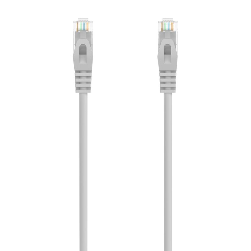 AISENS Cable de Red Latiguillo RJ45 LSZH Cat.6A 500 Mhz UTP AWG24, Gris, 30CM
