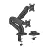 AISENS Soporte De Mesa Pro Contrapeso Giratorio E Inclinable Para Monitor/TV 9kg (3 Pivotes, 2 Brazos) De 17-32, Negro