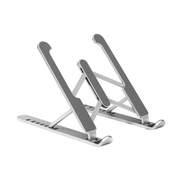 AISENS Soporte De Sobremesa Ajustable Para Portatil / Tablet, Plata